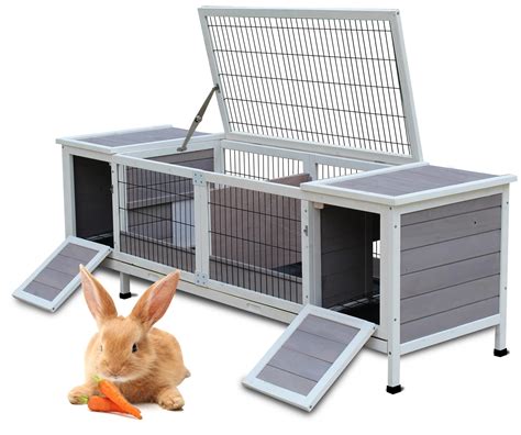 rabbit hutch pawhut|outdoor weatherproof rabbit hutch.